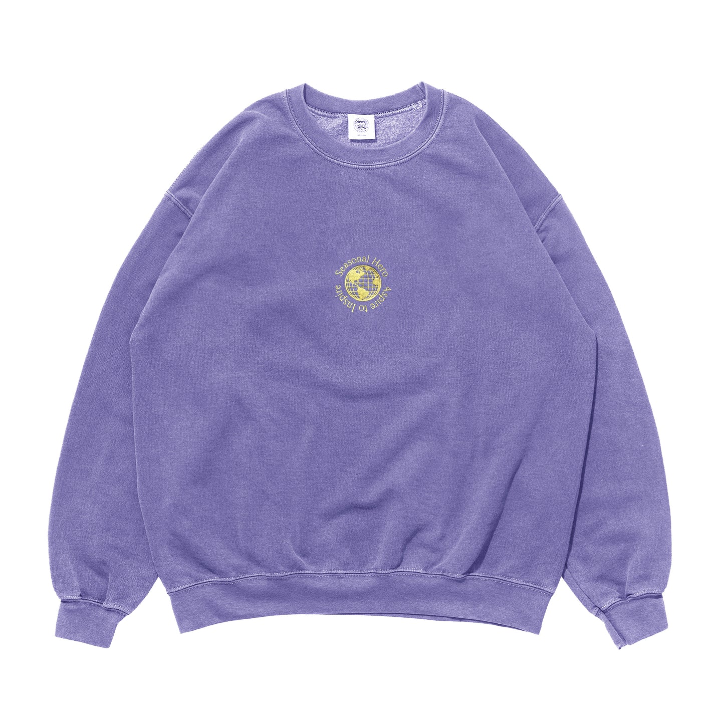 Seasonal Hero 'Aspire' Embroidered Vintage Washed Sweater - Orchid