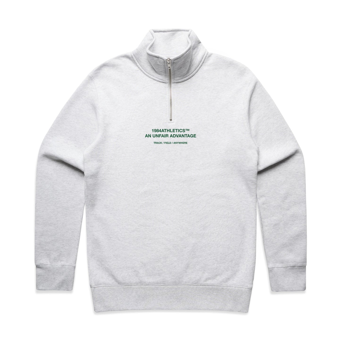 Vice 84 'Athletics' 1/4 Zip Sweater - Ash Grey