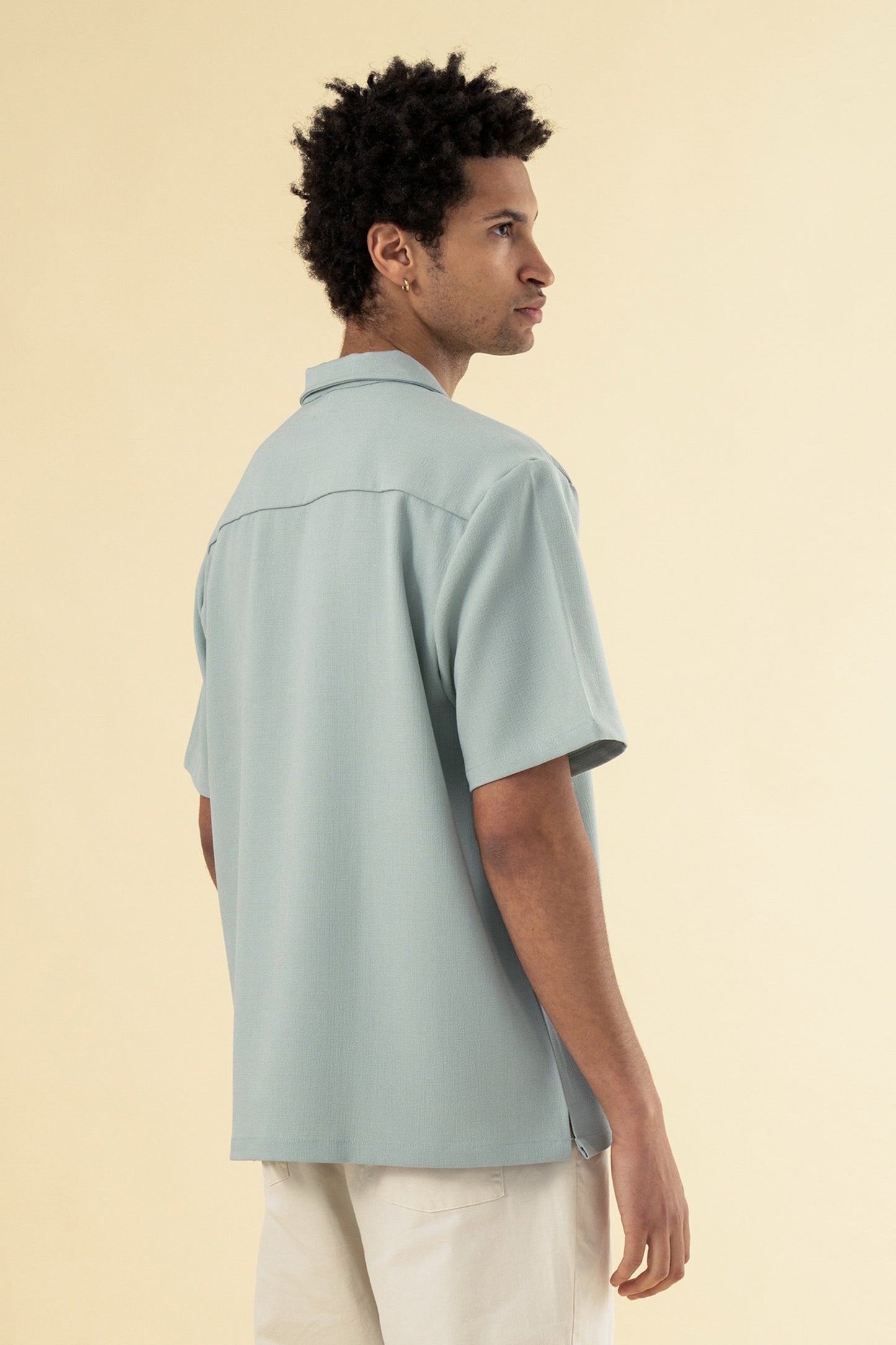 bound Heavy Cuban Textured SS Shirt - Brook Green