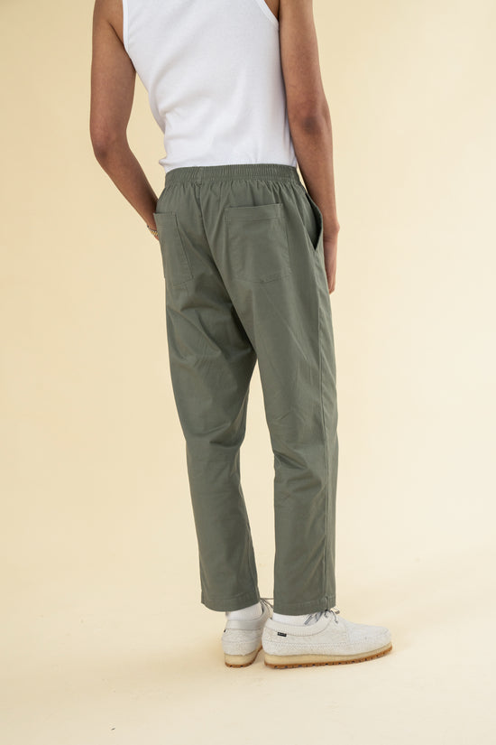 bound William Staple Cotton Trousers - Olive