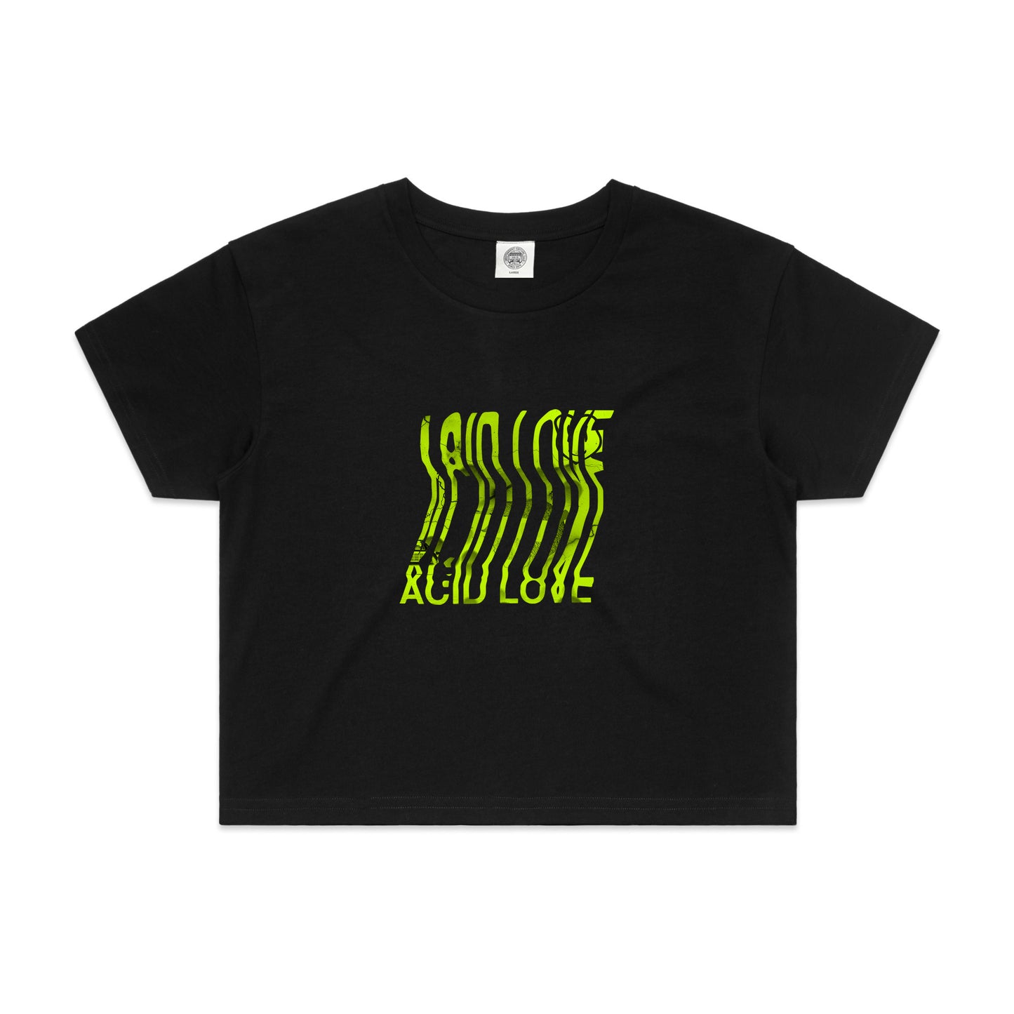 Acid Love WMNS 'Bitmap' Cropped Tee - Black