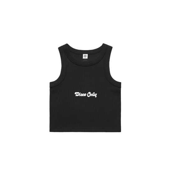 DISCO ONLY WMNS 'Logo' Embroidered Organic Rib Tank - Black