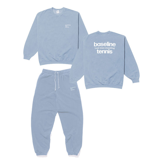 Vice 84 'Baseline' Sweater & Jogger Set - Vintage Washed Baby Blue