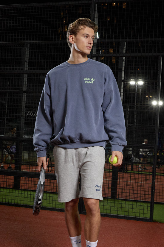 Club de Padel 'Summer Court' Vintage Washed Sweater - Navy