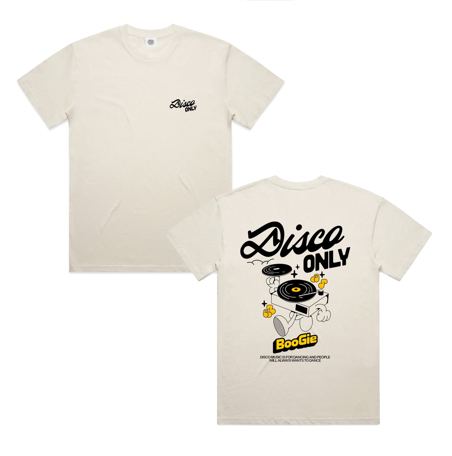 DISCO ONLY 'Time To Boogie' Tee - Ecru