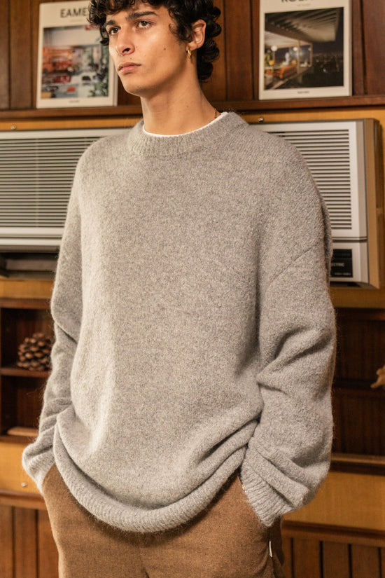 bound Baxter Mohair Blend Sweater - Grey