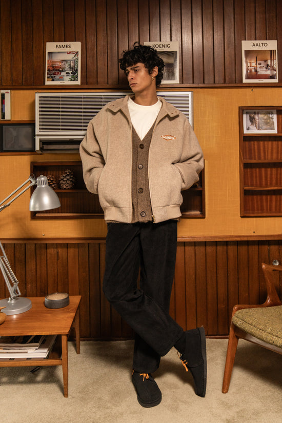 bound Ray Wool Flight Bomber Coat