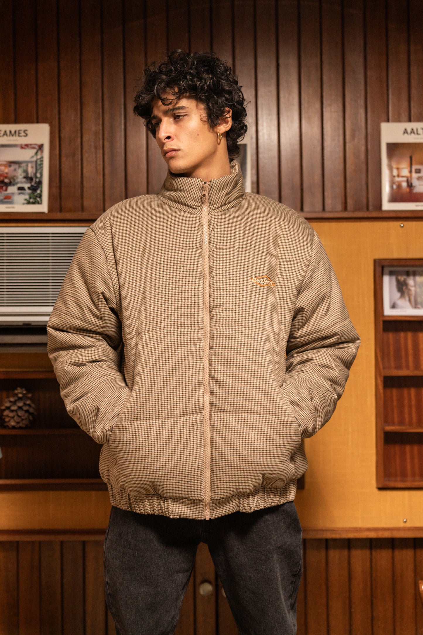 bound Dogtooth Puffer Coat