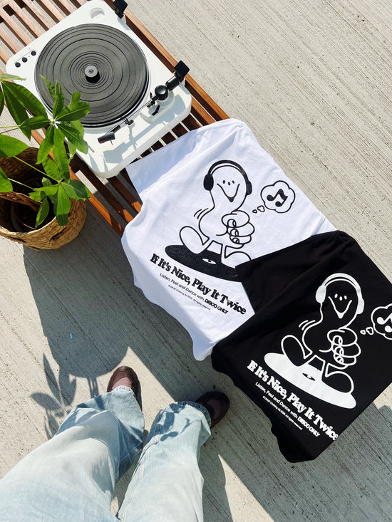 DISCO ONLY 'Play It Twice V6' Tee - Black