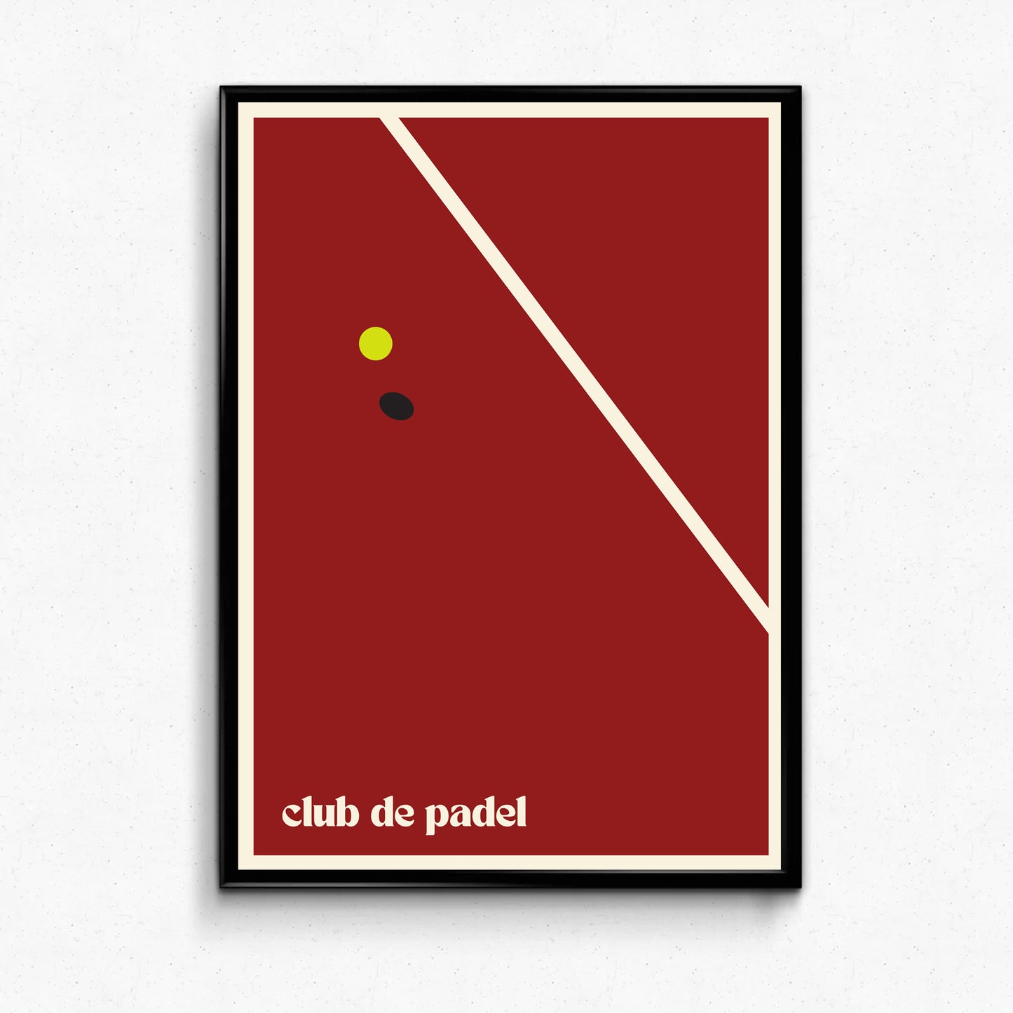 Club de Padel 'Bounce' Art Print - White