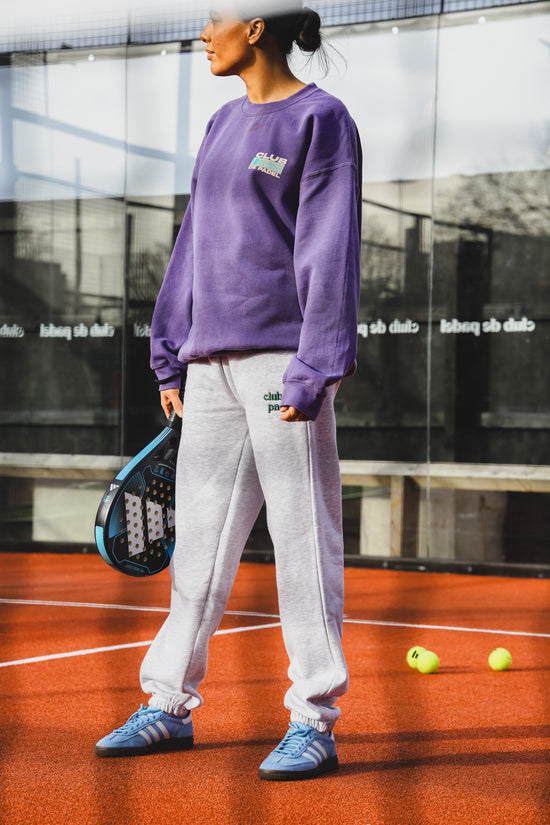 Club de Padel 'Heritage' Vintage Washed Sweater - Violet