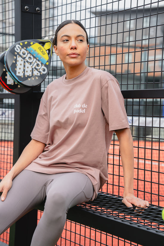 Club de Padel Logo Tee - Dusty Pink