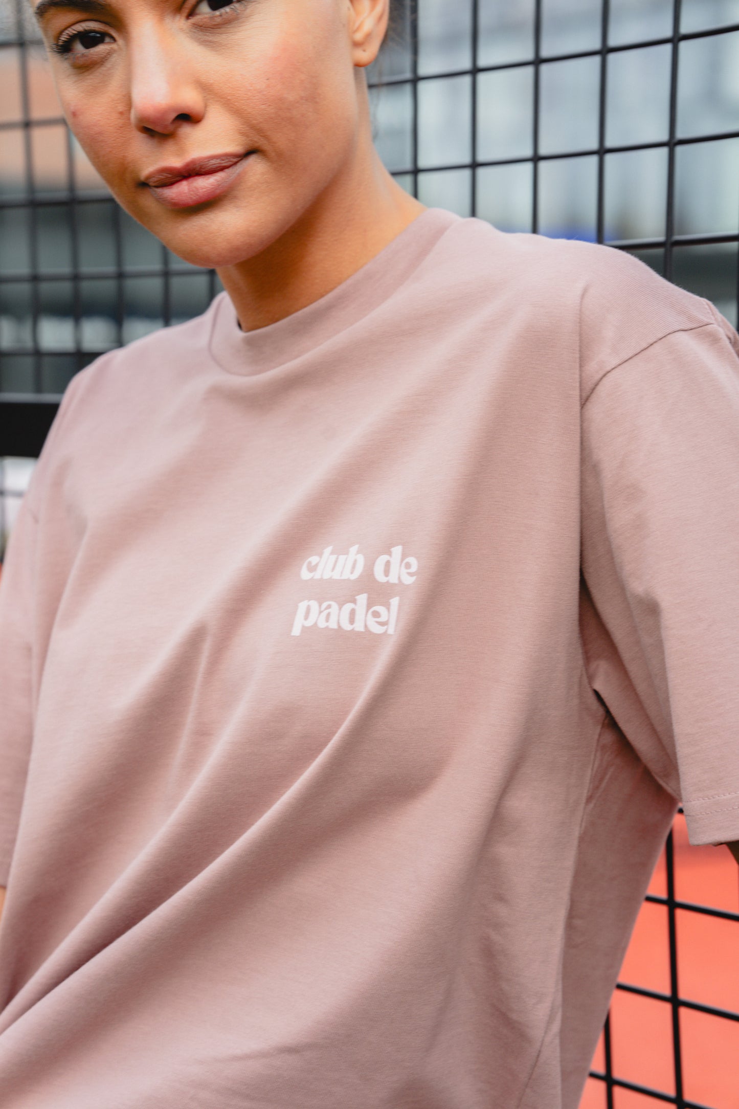 Club de Padel Logo Tee - Dusty Pink