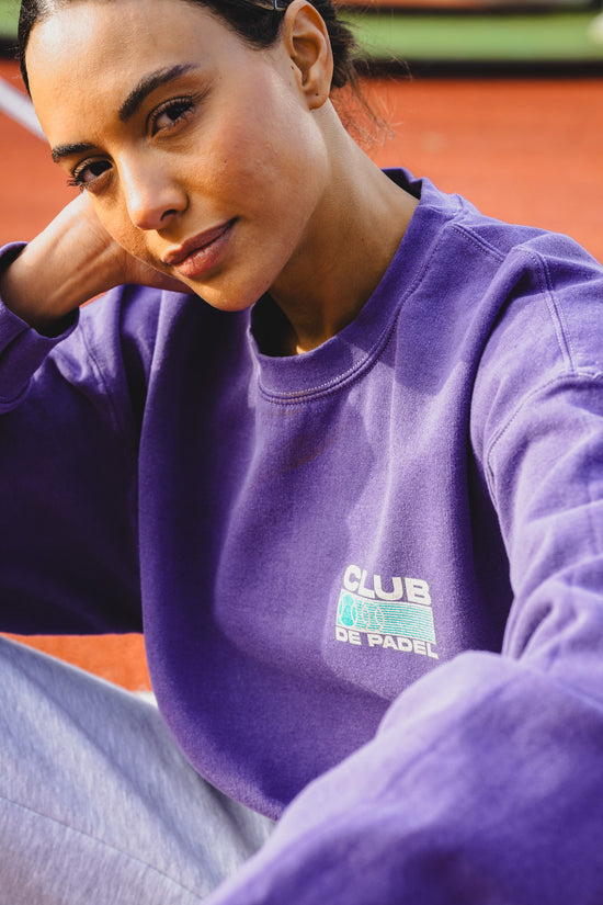 Club de Padel 'Heritage' Vintage Washed Sweater - Violet