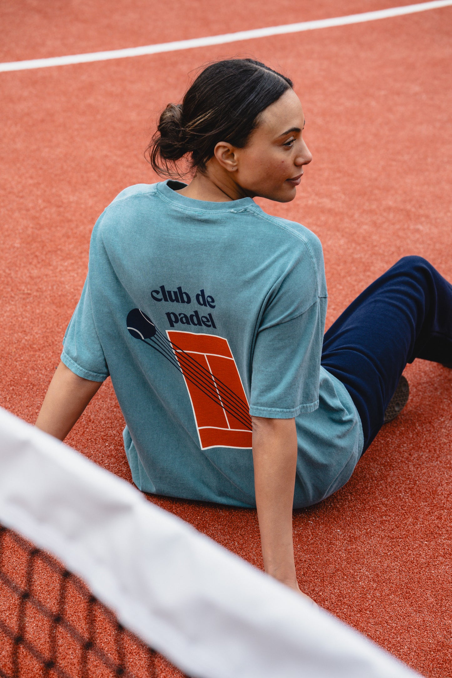 Load image into Gallery viewer, Club de Padel &amp;#39;Court&amp;#39; Vintage Washed Tee - Sage Green

