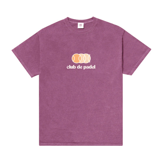 Club de Padel 'Vibora' Vintage Washed Tee - Burgundy