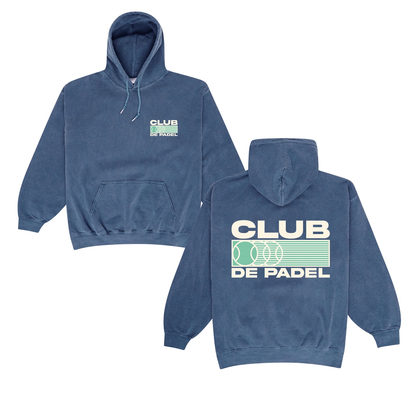 Club de Padel 'Heritage' Vintage Washed Hoodie - Navy – UN:IK Clothing