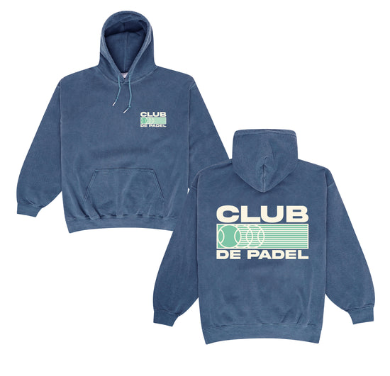 Club de Padel 'Heritage' Vintage Washed Hoodie - Navy