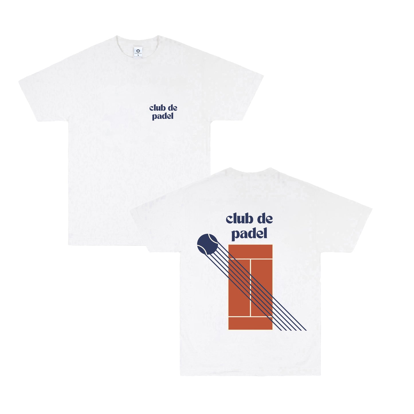 Club de Padel 'Court' Tee - White