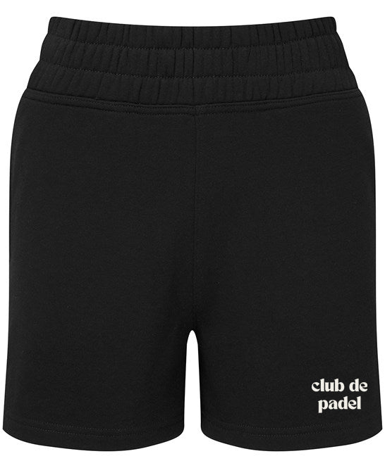 Club de Padel Logo Womens Jogger Shorts - Black