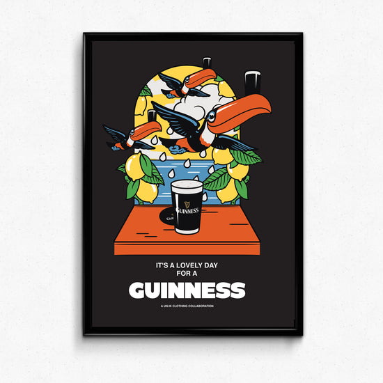Guinness x UN:IK 'Lovely Drops' Print - Black