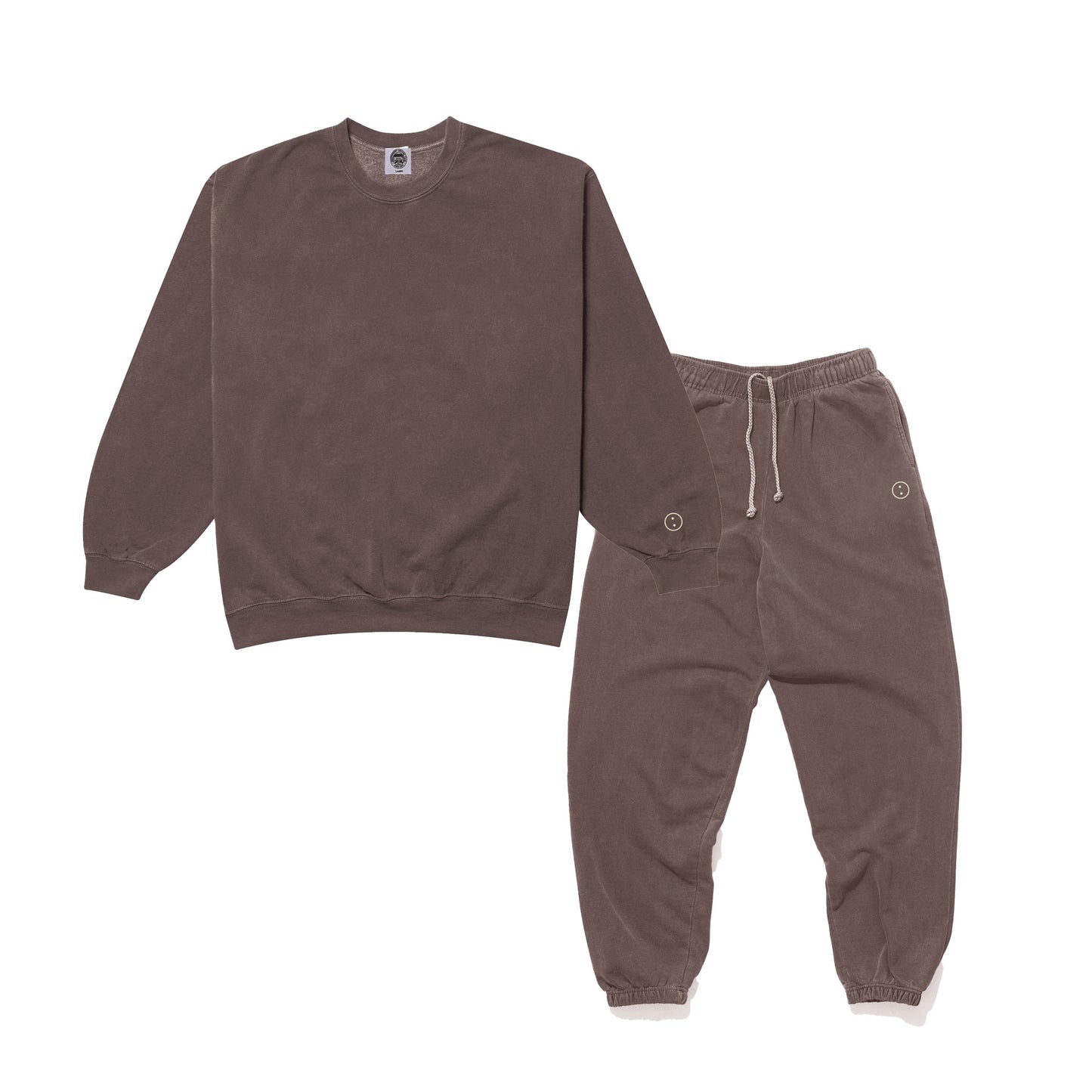 Essentials Vintage Washed Sweater & Jogger Set - Cocoa
