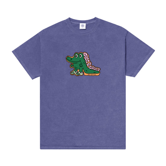 Other Side Store 'Croc In Crocs' Vintage Washed Tee - Violet