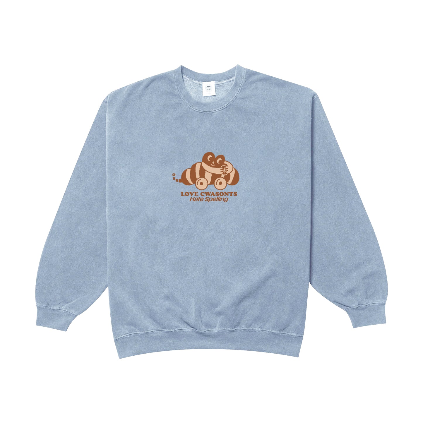 Other Side Store 'Love Cwasonts' Sweater - Vintage Washed Light Blue