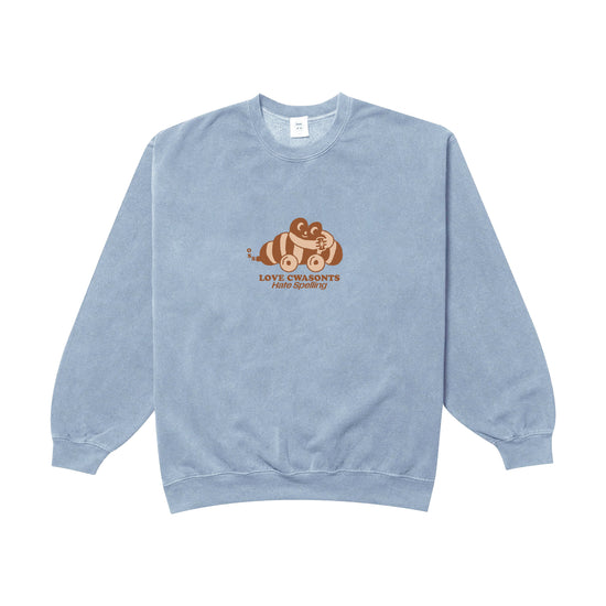 Other Side Store 'Love Cwasonts' Sweater - Vintage Washed Light Blue