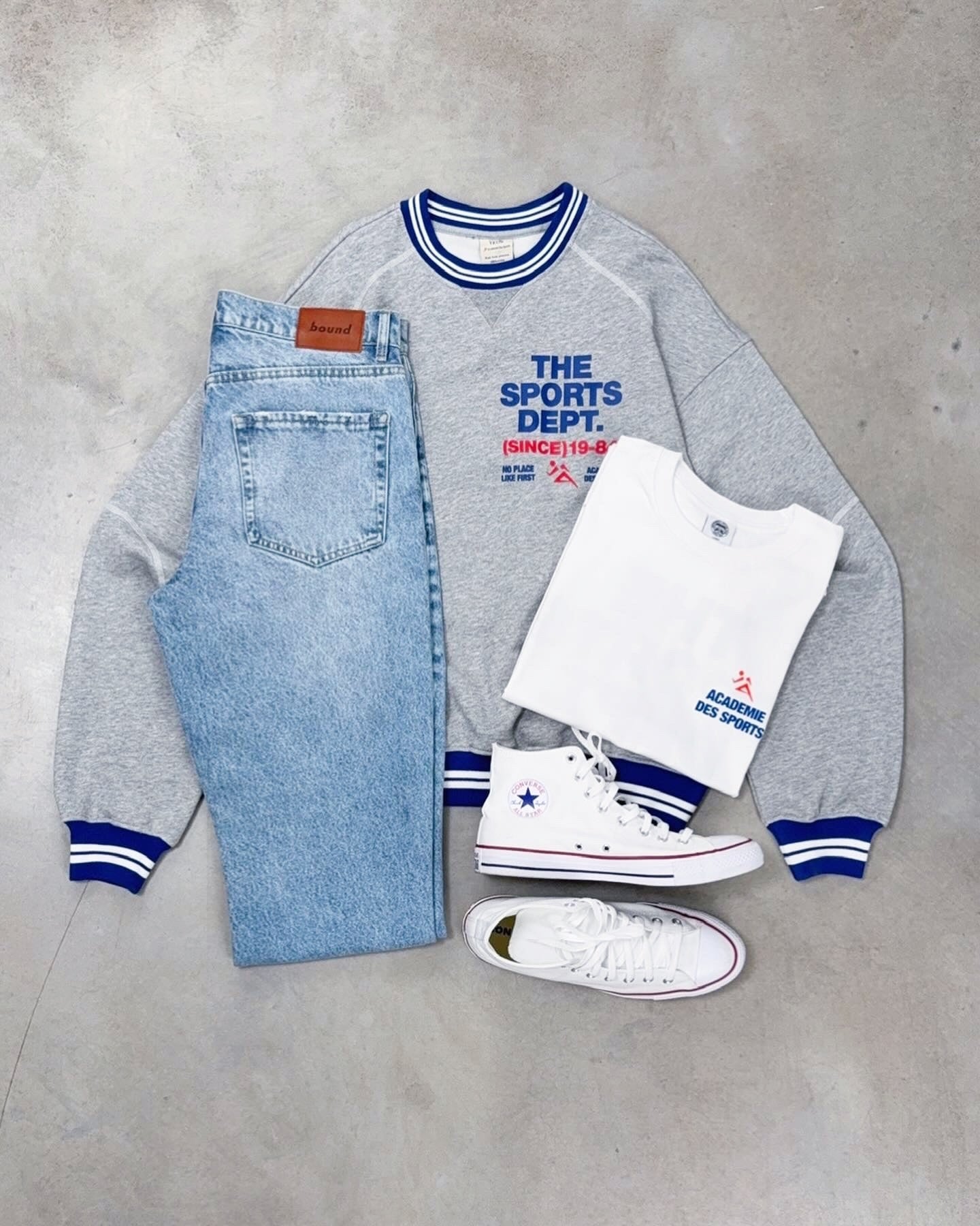 Vice 84 'The Sports Dept' Heavyweight Sweater - Heather Grey