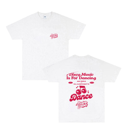 DISCO ONLY 'Retro Dancing' Tee - White