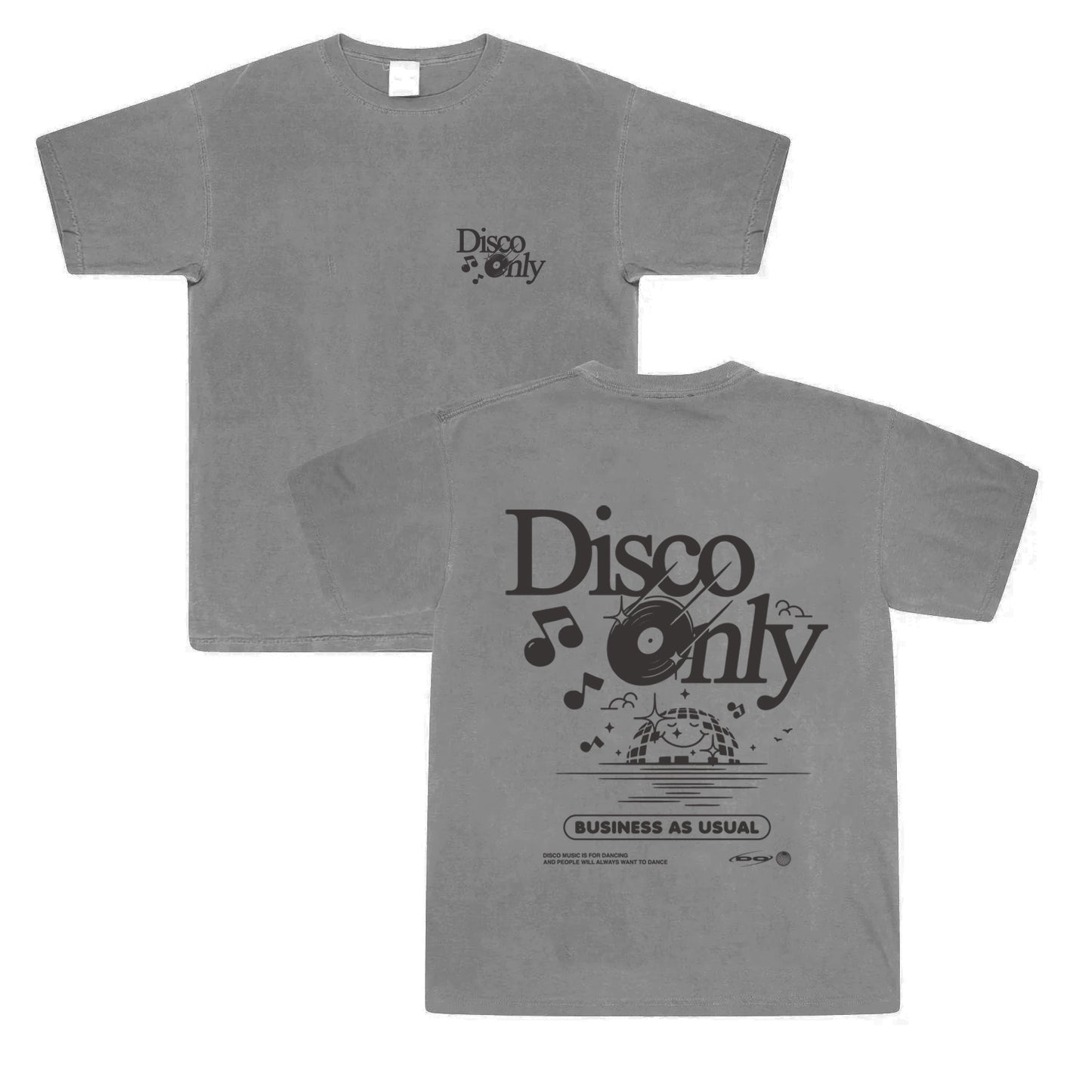 DISCO ONLY 'Business As Usual' Vintage Washed Tee - Black