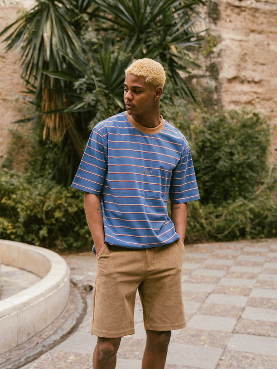 Load image into Gallery viewer, bound &amp;#39;Sapphire Blue&amp;#39; Stripe Tee
