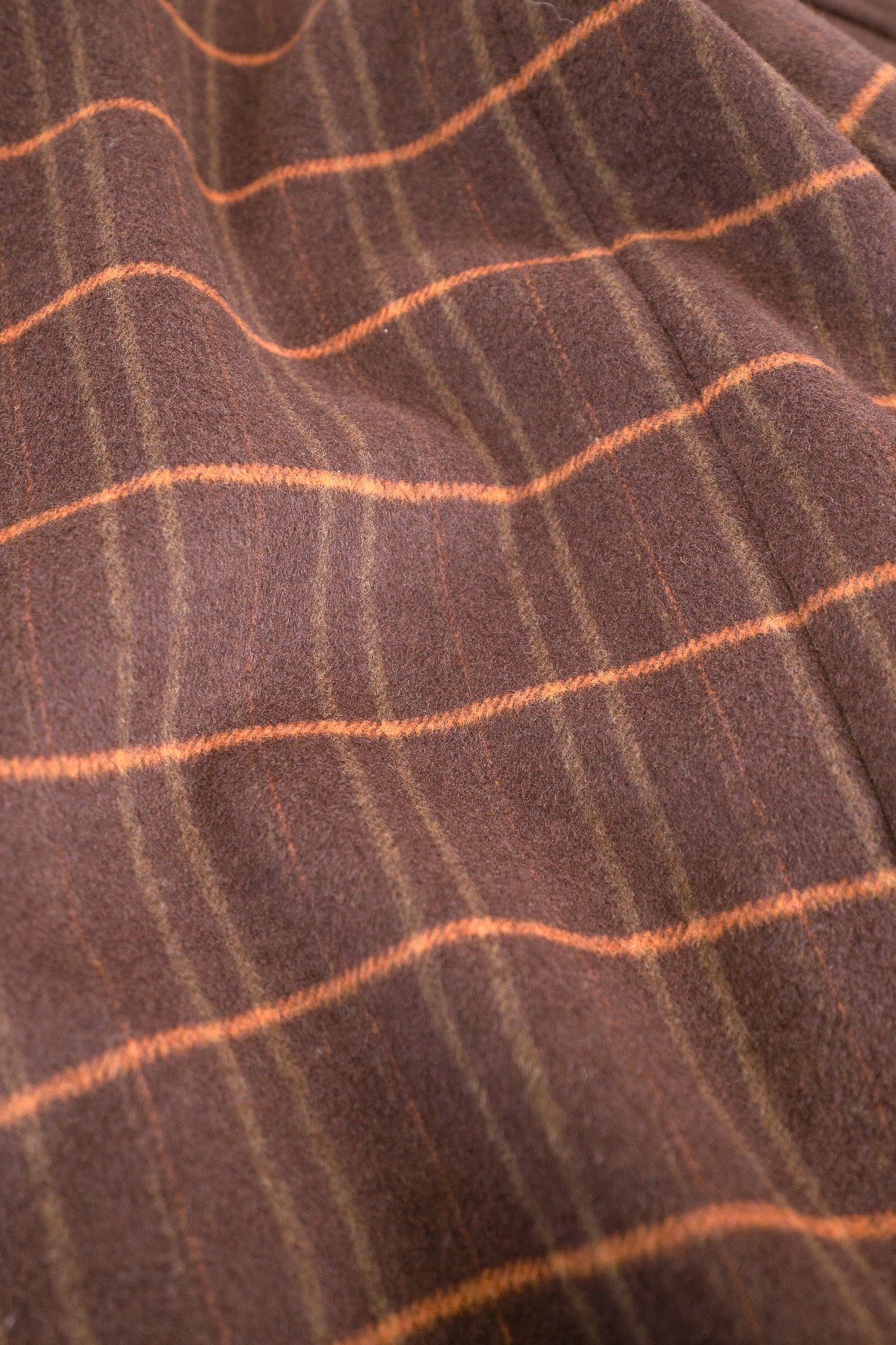 bound Kaito Check Brown Wool Coat