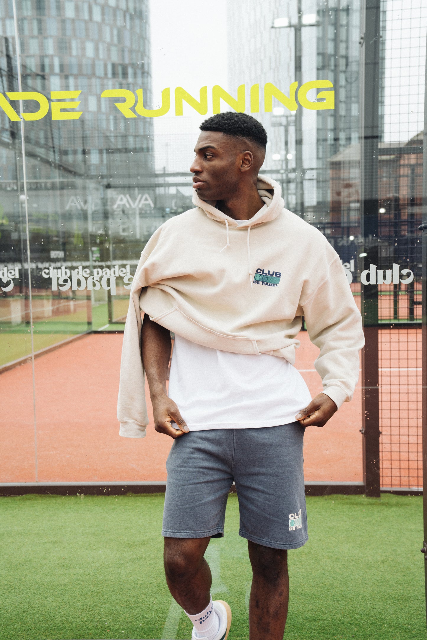 Club de Padel 'Heritage' Vintage Washed Hoodie - Cream