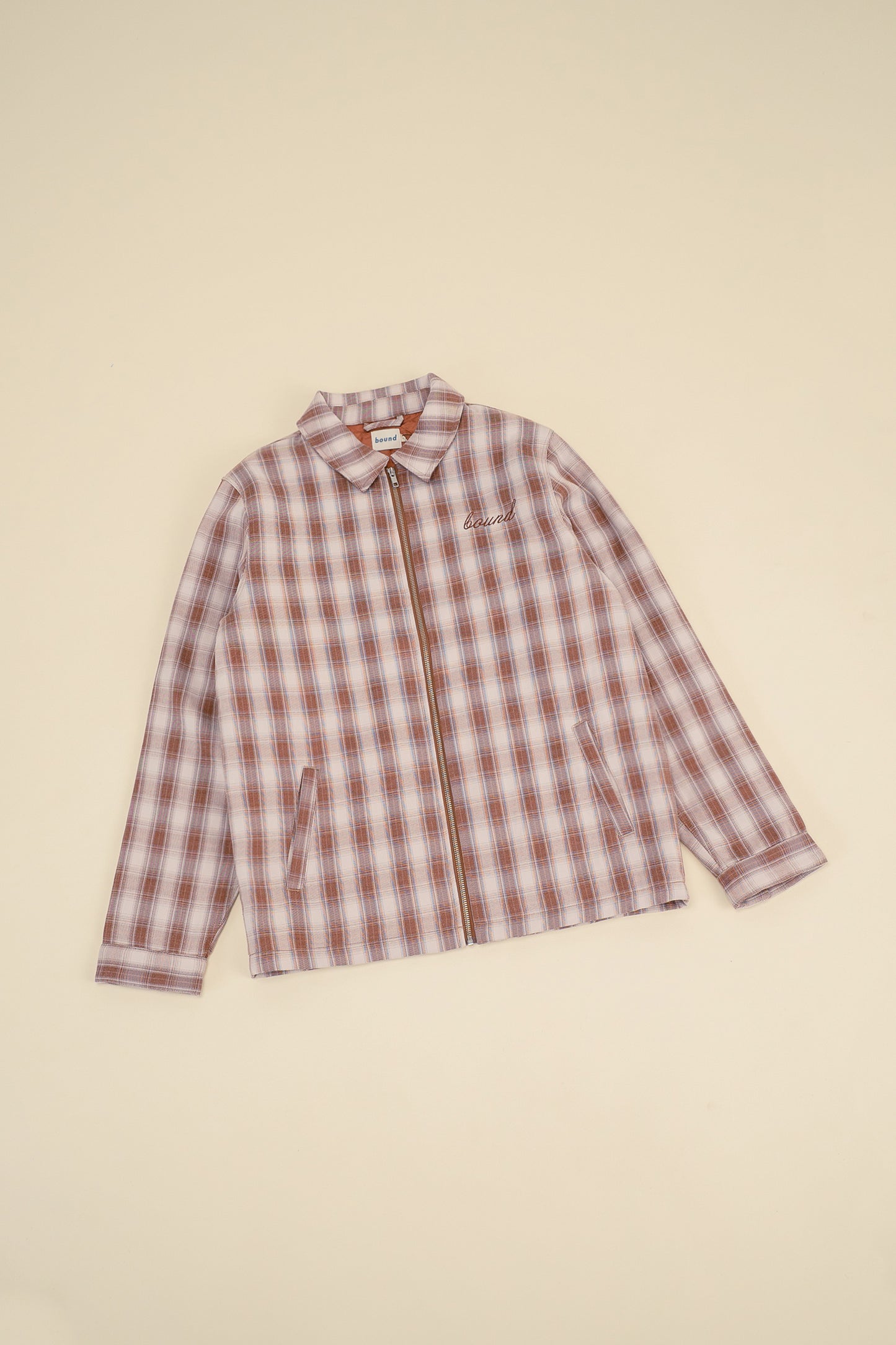 bound Nevada Brown Check Coach Jacket