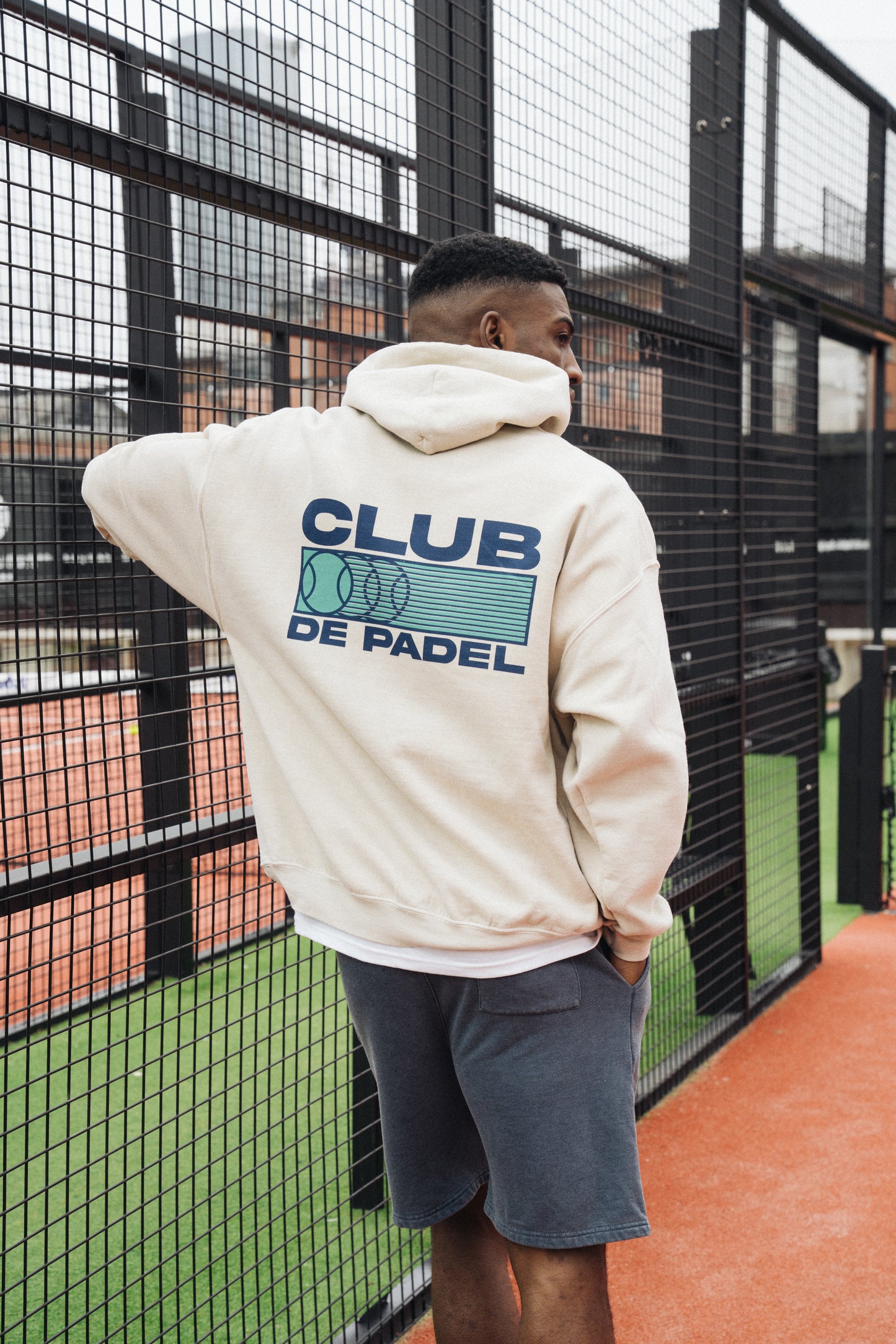 Club de Padel 'Heritage' Vintage Washed Hoodie - Cream