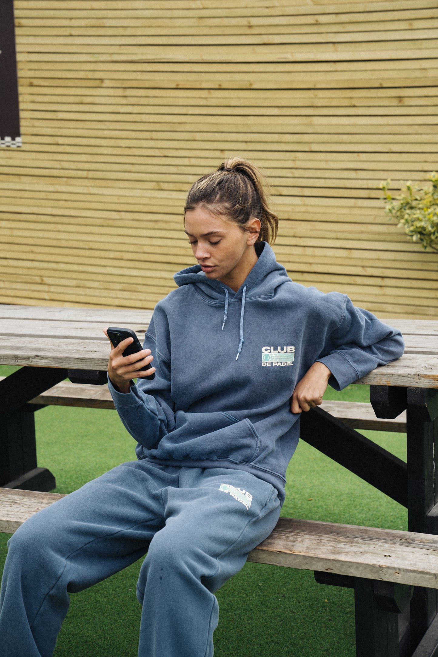 Club de Padel 'Heritage' Vintage Washed Hoodie & Jogger Set - Navy