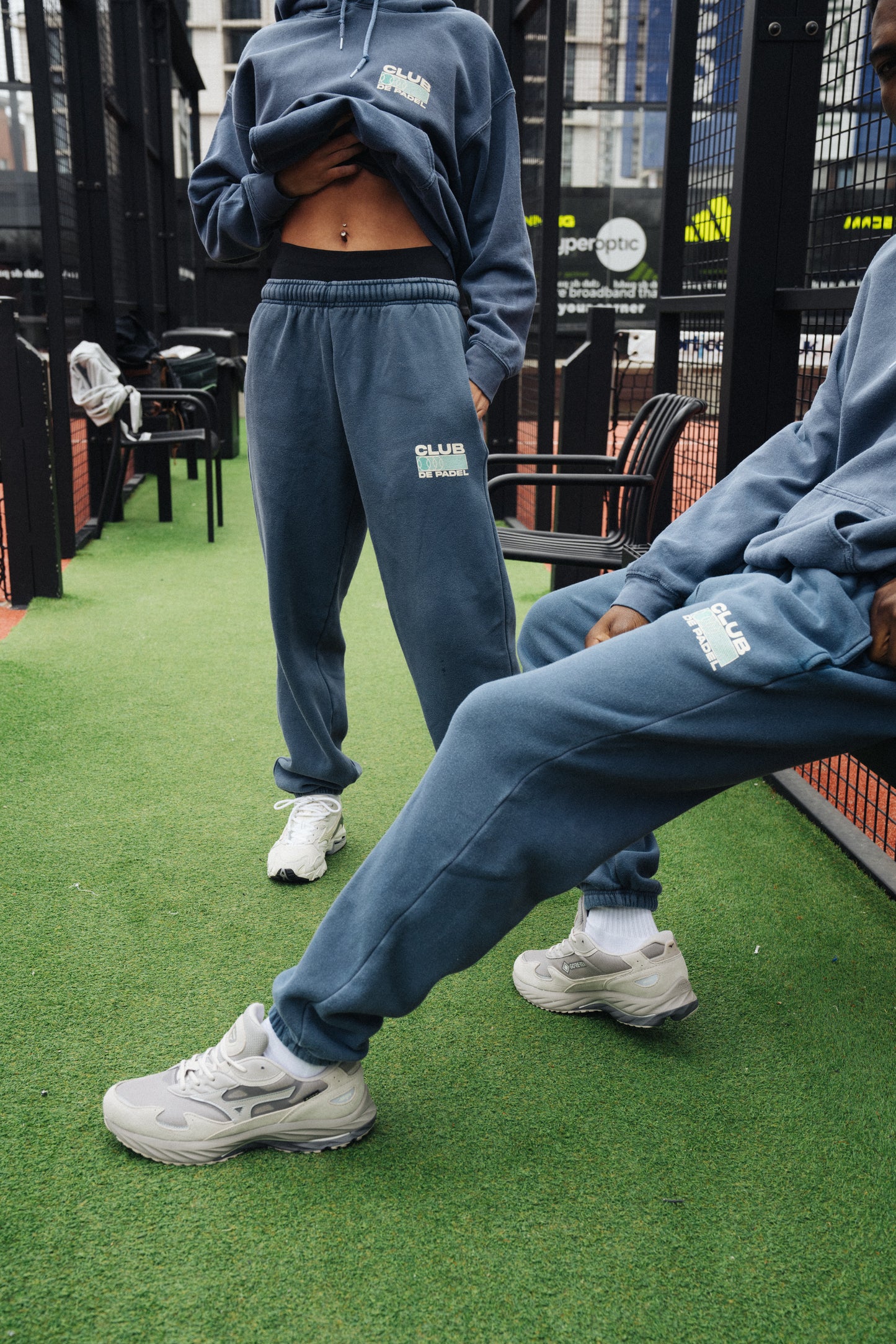 Club de Padel 'Heritage' Vintage Washed Hoodie & Jogger Set - Navy