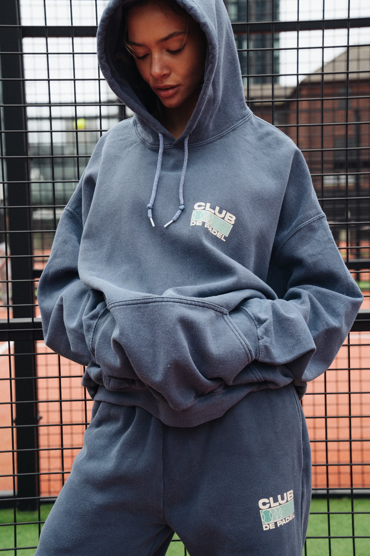 Club de Padel 'Heritage' Vintage Washed Hoodie - Navy