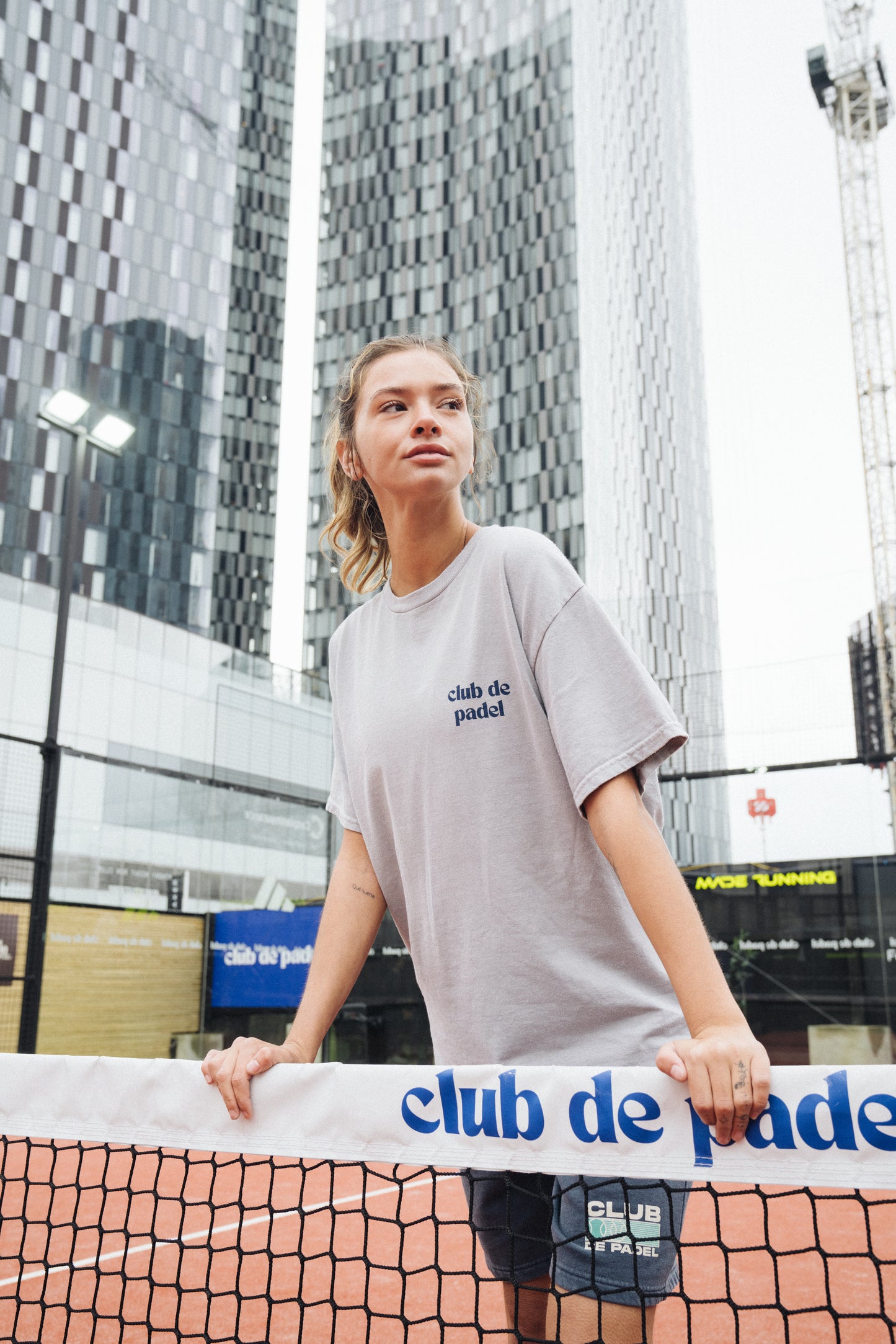 Club de Padel 'Summer Court' Vintage Washed Tee - Ash