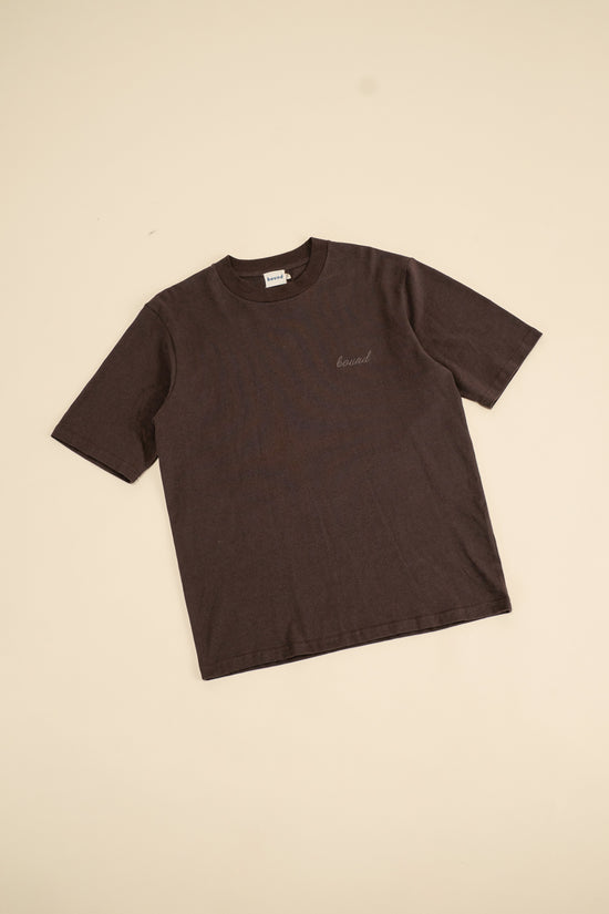 bound Oak Brown Script Tee