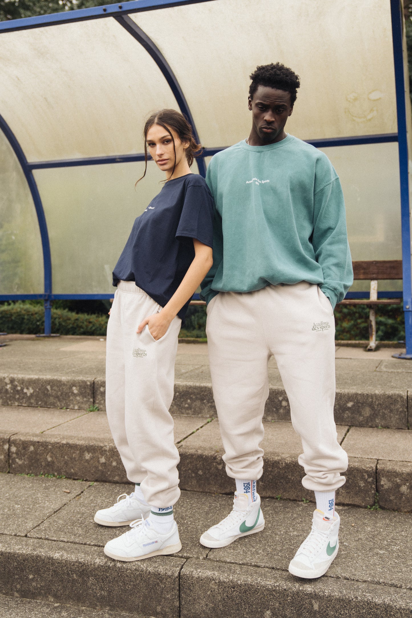 Vice 84 'Académie Des Sports Script' Joggers - Bone