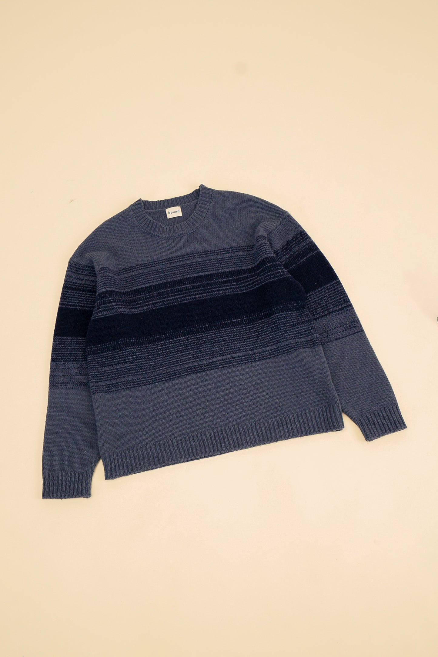 bound Deep Blue Gradient Lambswool Sweater