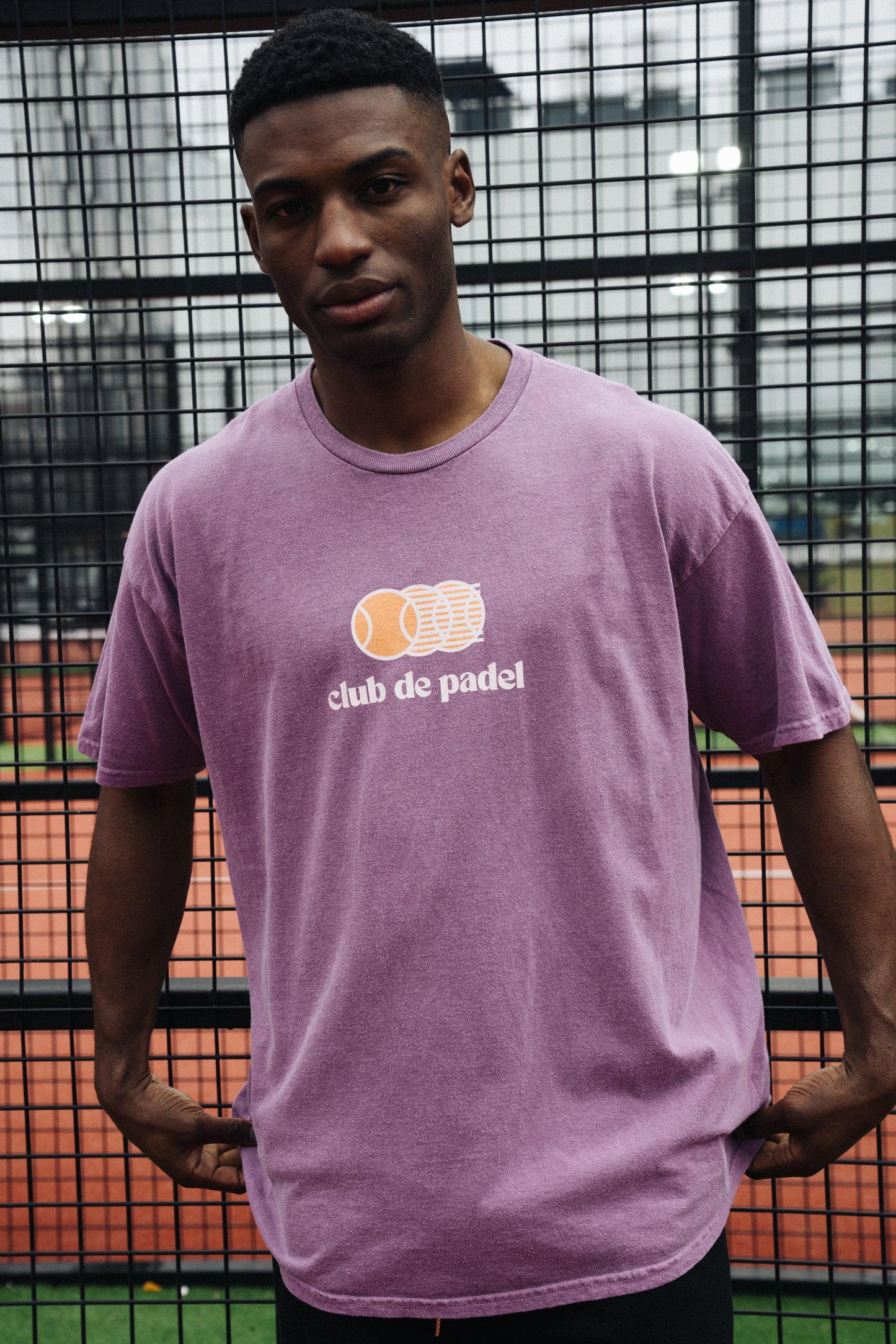 Club de Padel 'Vibora' Vintage Washed Tee - Burgundy