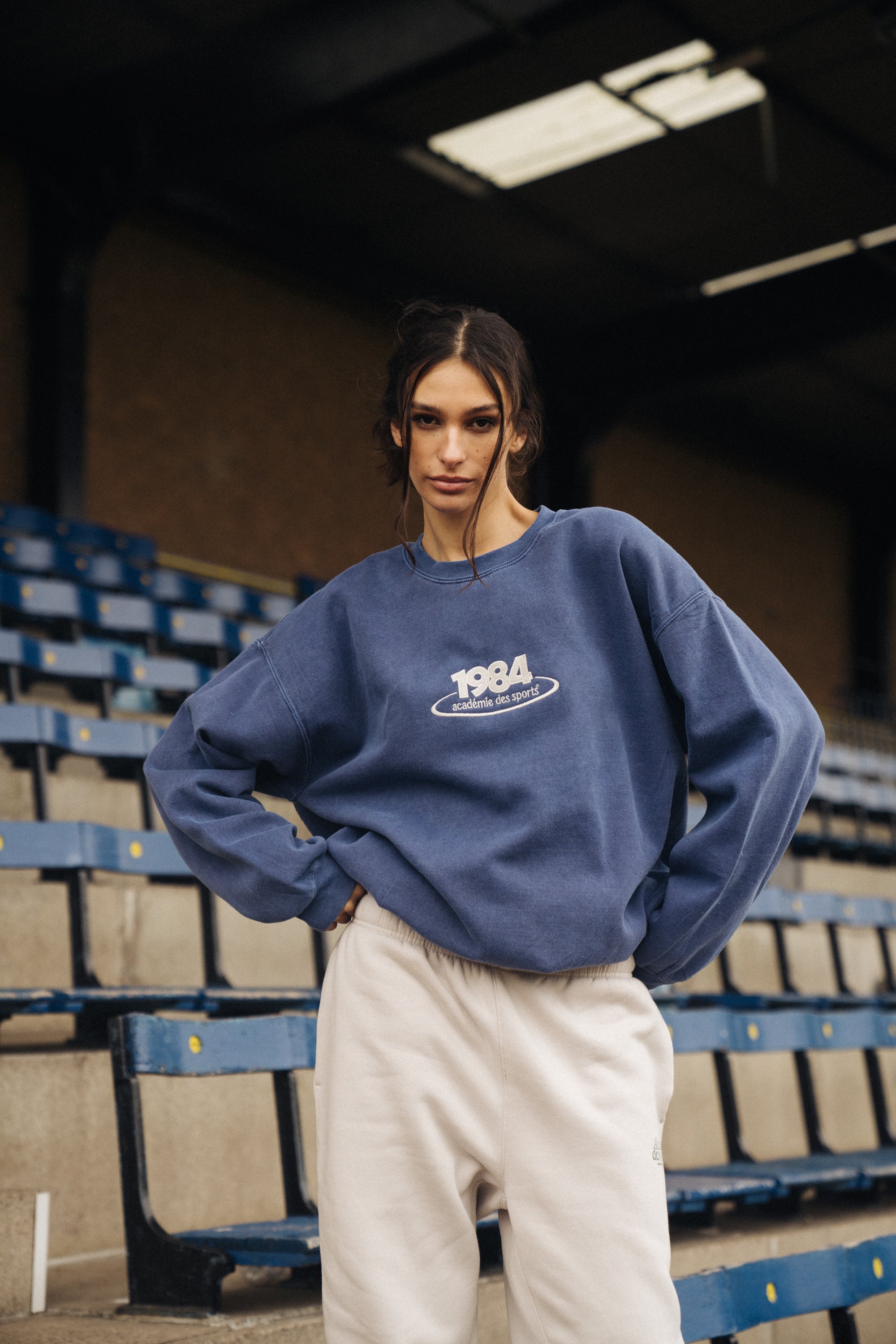 Vice 84 '1984 Disc' Embroidered Sweater - Vintage Washed Navy – UN