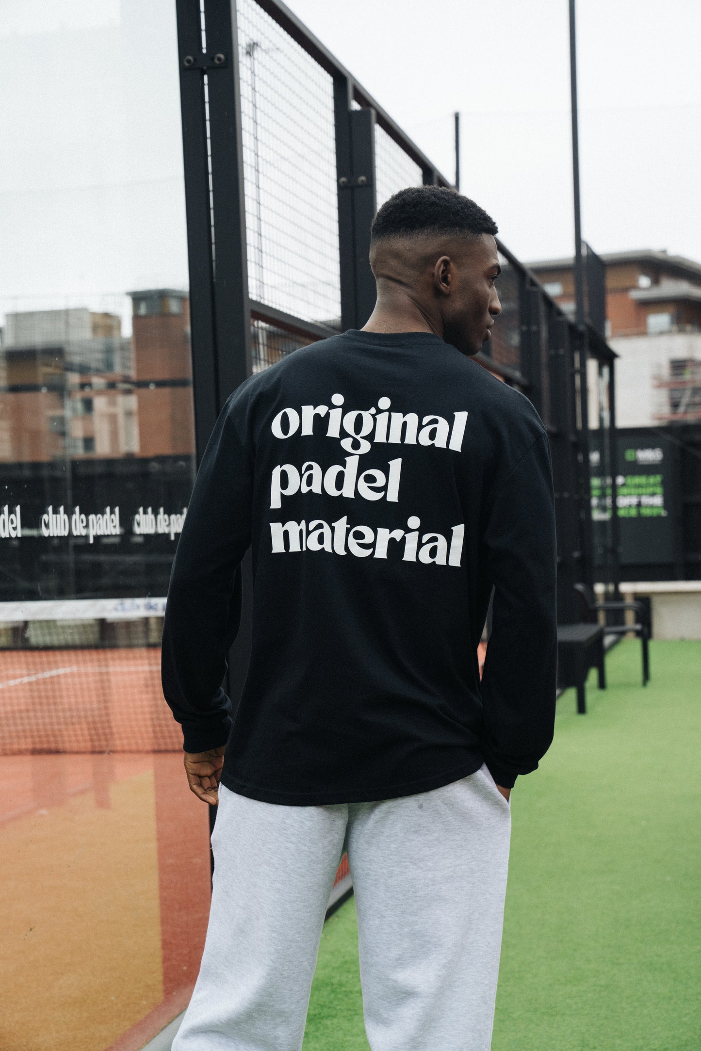 Club de Padel 'Original Padel Material' Longsleeve Tee - Black