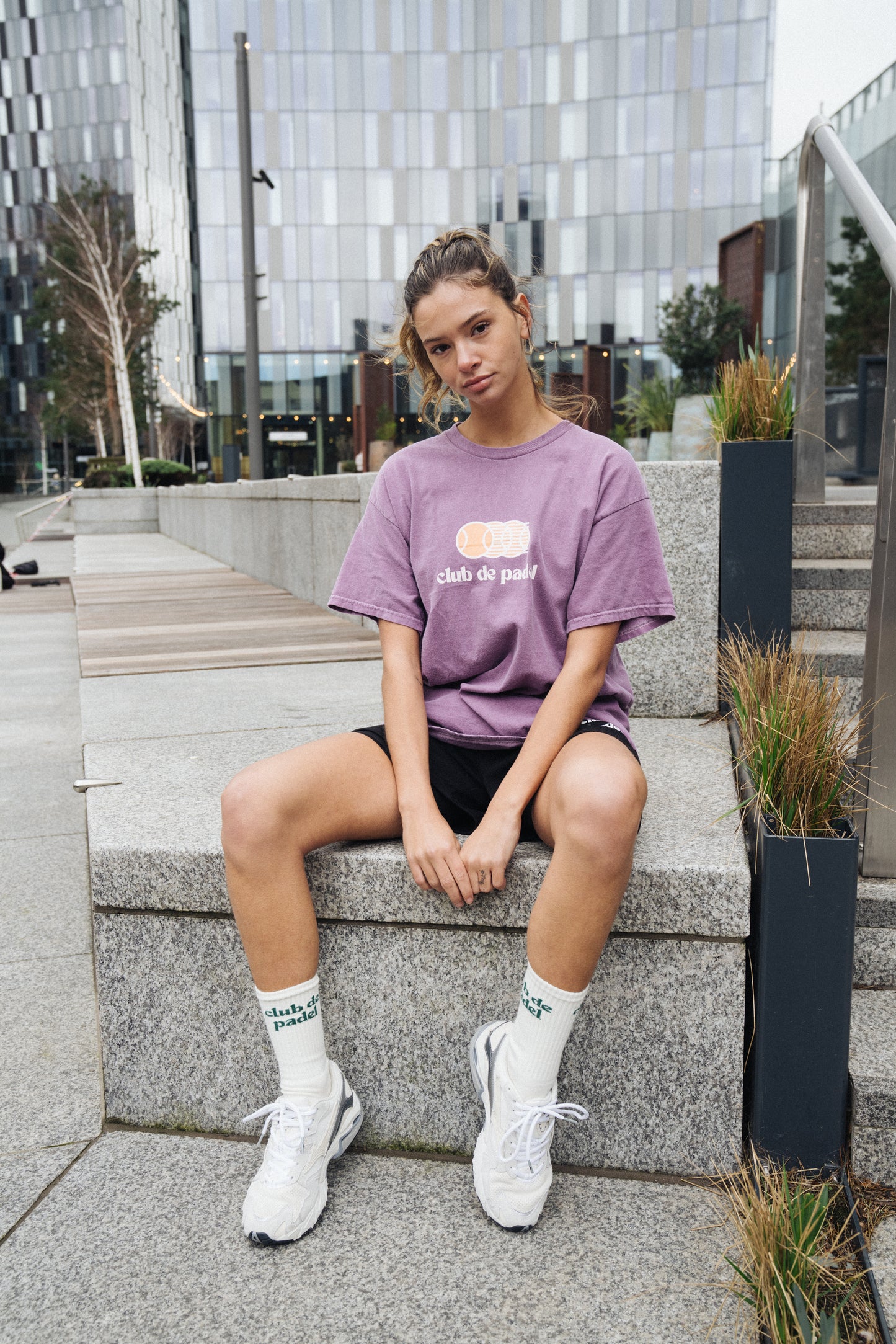 Club de Padel 'Vibora' Vintage Washed Tee - Burgundy
