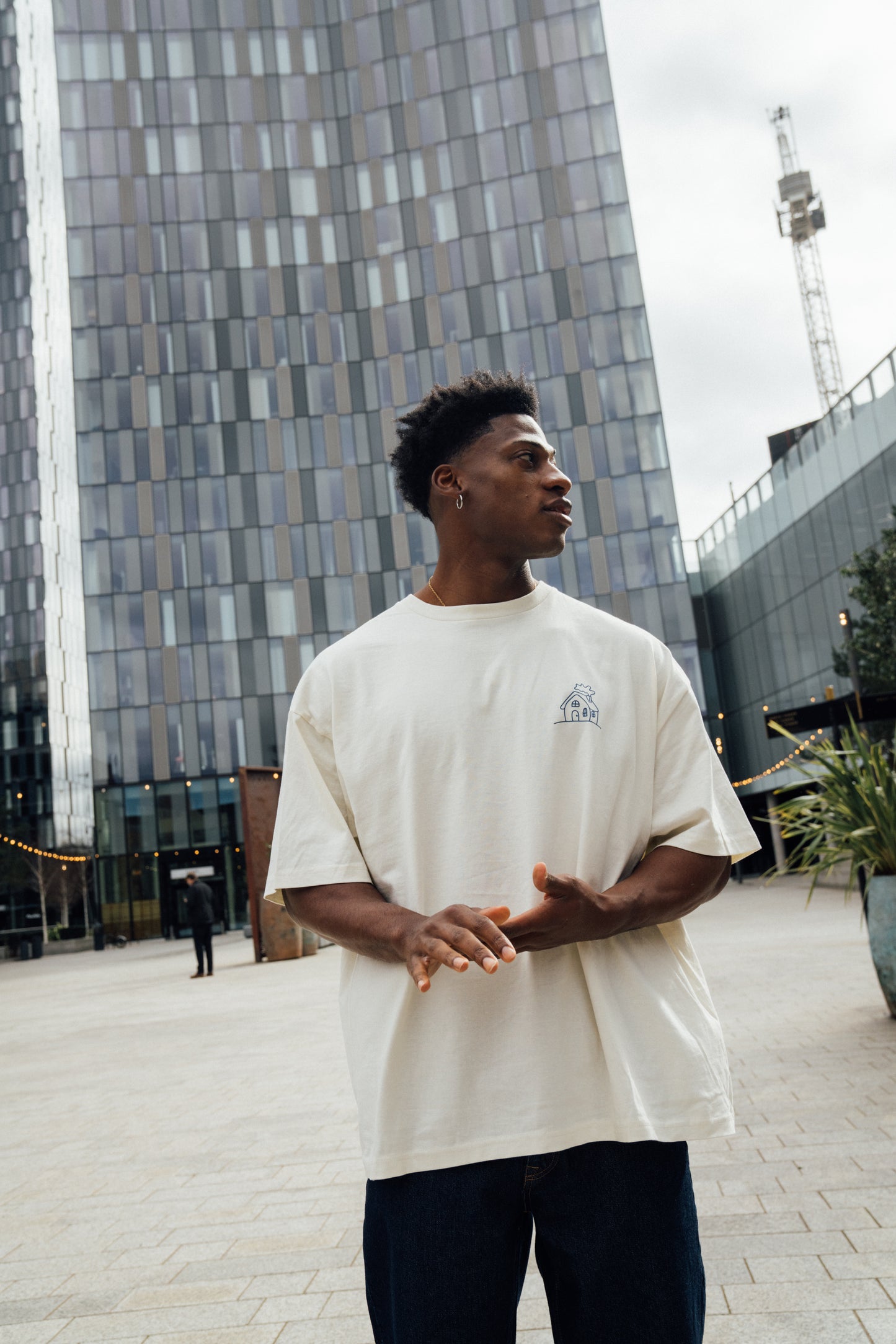 Seasonal Hero 'Building Houses' Tee - Ecru