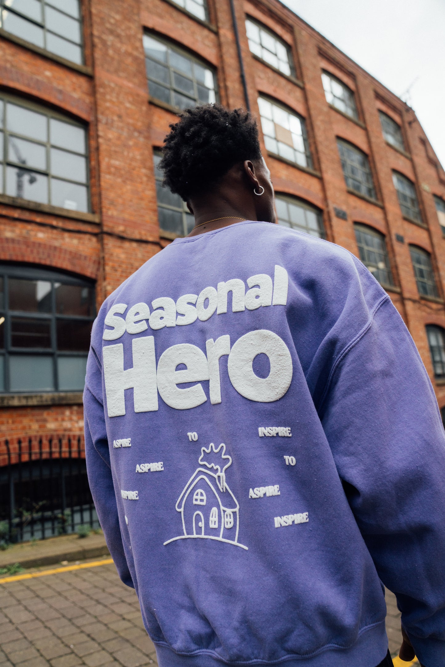 Seasonal Hero 'Building Houses' Vintage Washed Sweater - Navy
